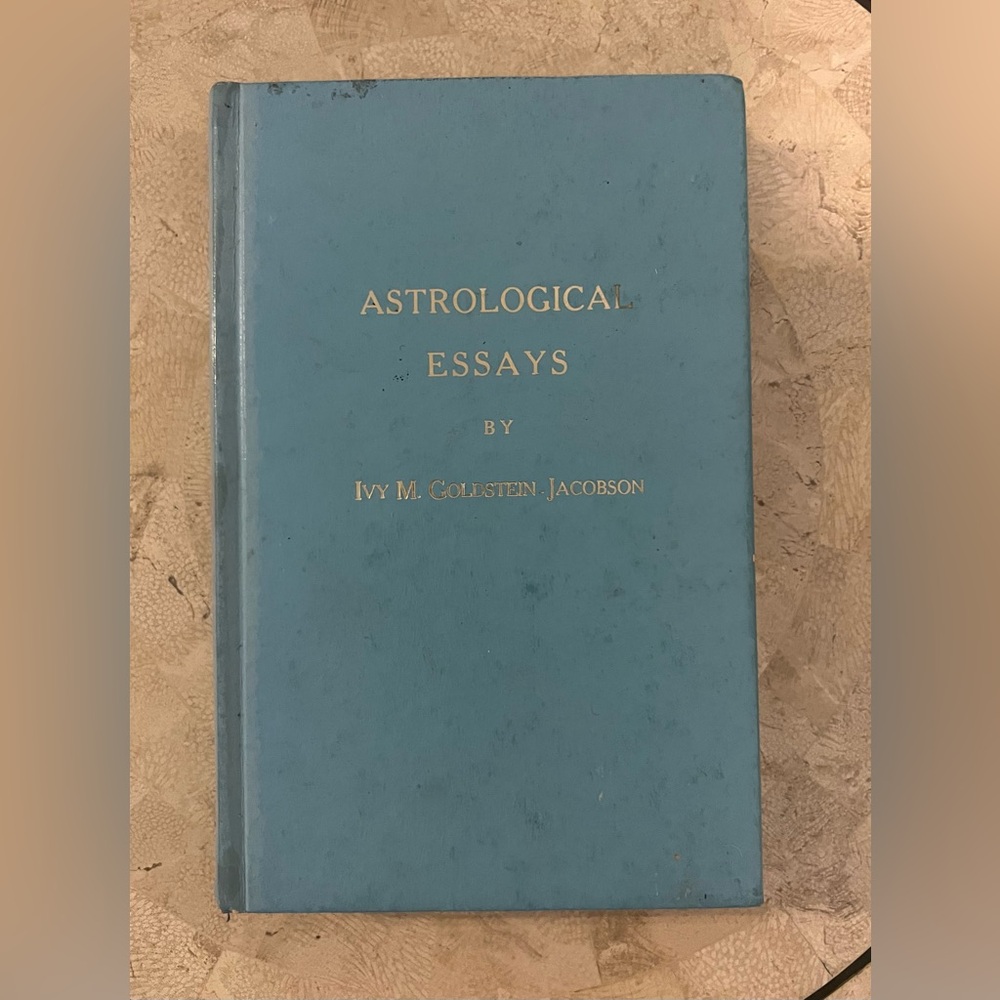 Astrological Essays by Ivy M. Goldstein-Jacobson 1979 Metaphysical Book Occult